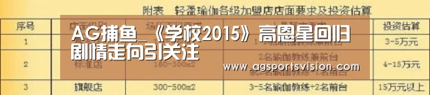 AG捕鱼_《学校2015》高恩星回归 剧情走向引关注(图3) AG体育